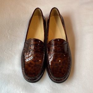 Cole Haan Leopard Patent Penny Loafers NEW IN BOX